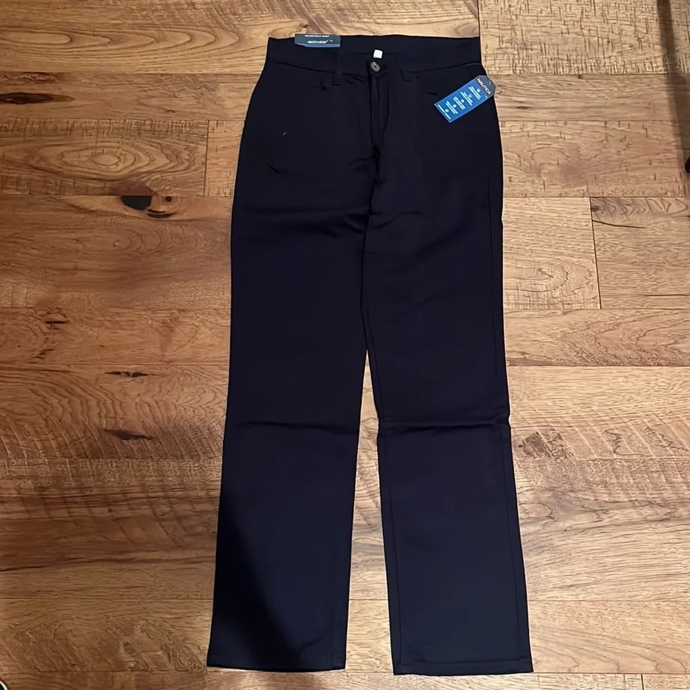 NWT Nautica Boy’s Navy School Uniform Pants Size 16 Regular Adjustable Waist